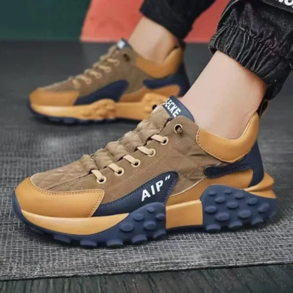 کتونی لژدار مردانه قهوه‌ای Air | Men's Brown Platform Sneakers