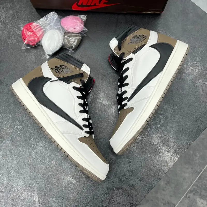 کفش کتونی نایک ایر جردن 1 تراویس اسکات ریورس موکا | Nike Air Jordan 1
