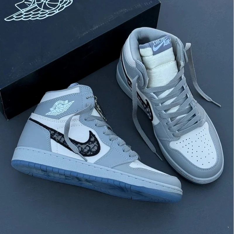 کتونی زنانه و مردانه نایک ایر جردن 1 ساقدار دیورNike Air Jordan 1 Dior